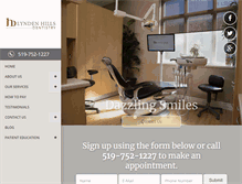 Tablet Screenshot of lyndenhillsdentistry.com